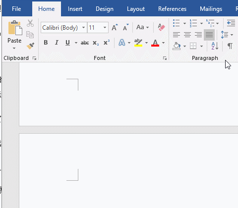 Microsoft Word hide white space between pages