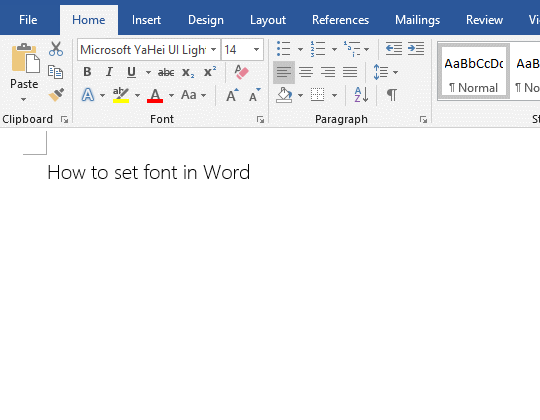 Tips for filtering font in Word