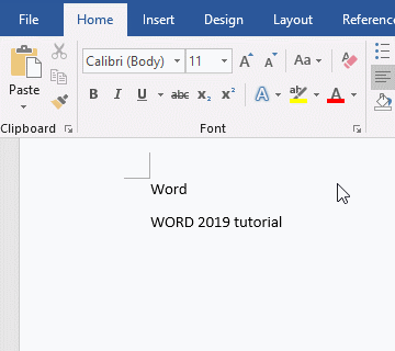 How to change text in Word