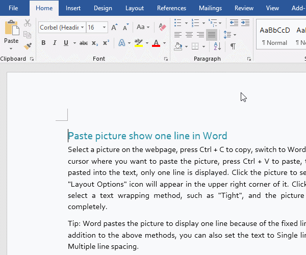 Open a document in Ms Word
