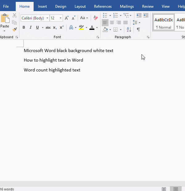 How to highlight text in batches in Word