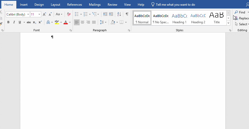 ow to insert paragraph symbol in Word