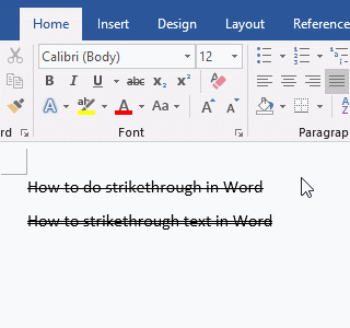 How to remove strikethroughs in Word