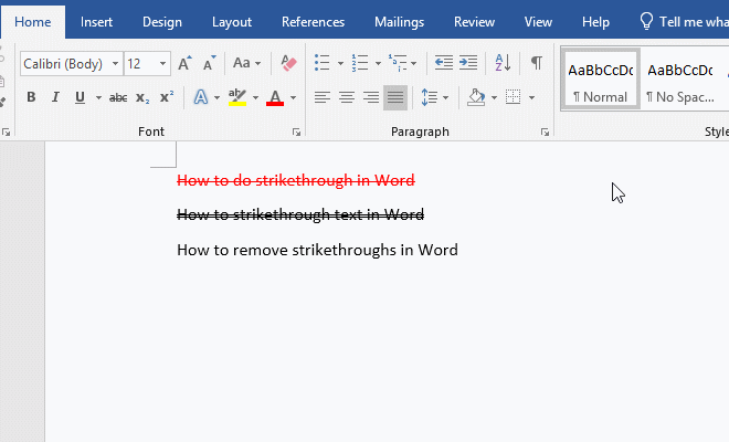 How to change strikethrough color in Microsoft Word