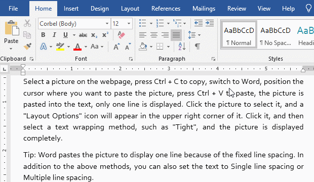 How to indent a paragraph in Word