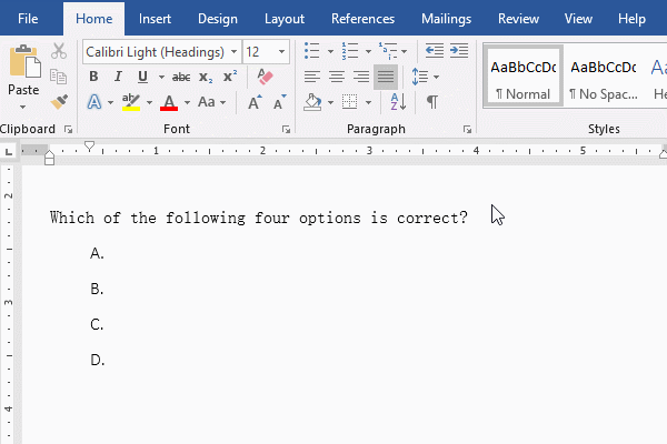 Text not aligned in Microsoft Word