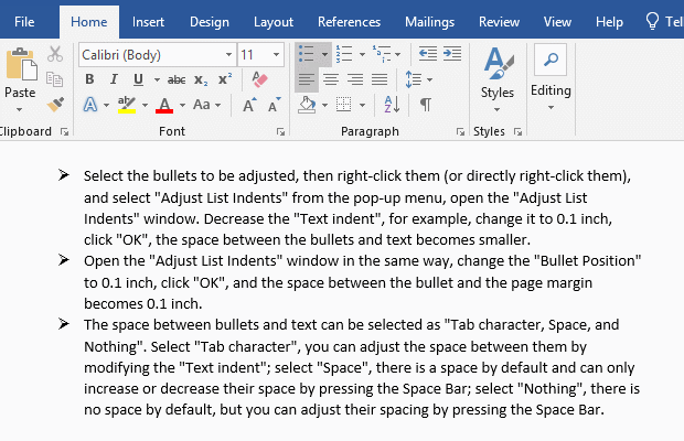 How to align bullets in Word