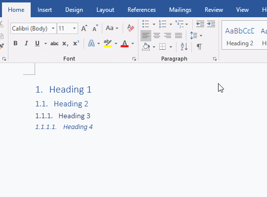 How to remove multilevel list in Word