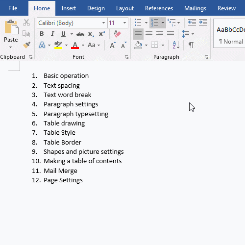 How to remove auto numbering in Word