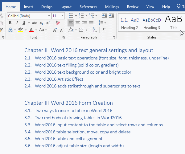 Word Heading Numbering Multilevel With Different Chapters Continuous 