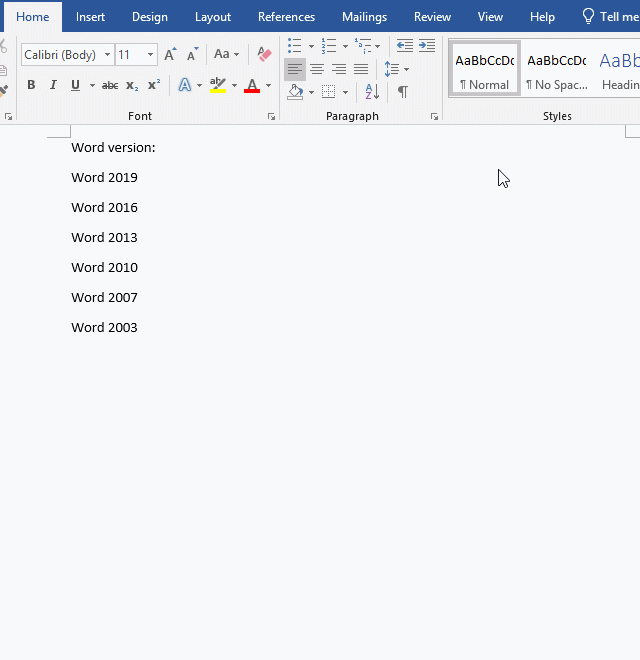 Directly create a multilevel list in Word