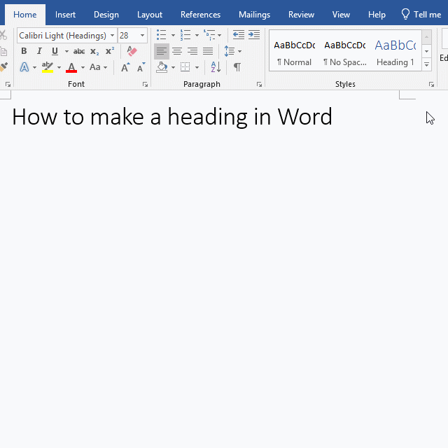 Preview heading styles in Word