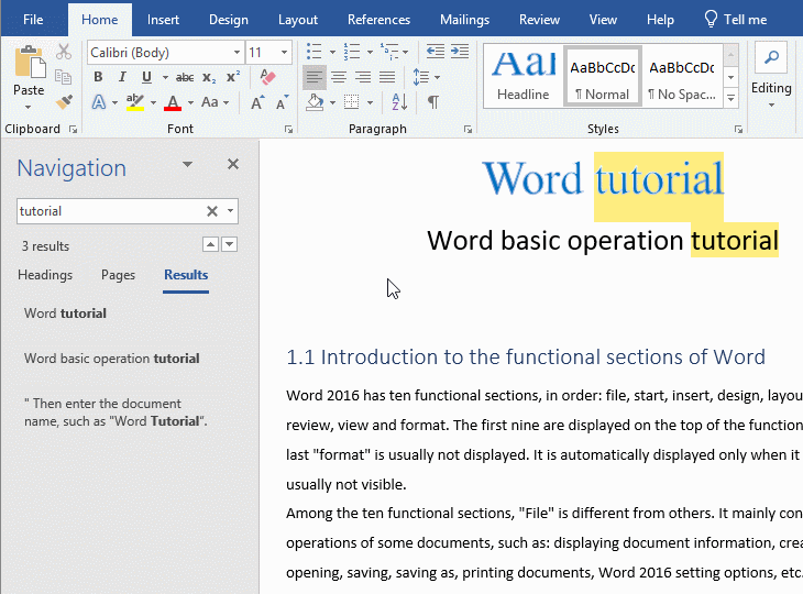 Finding and replacing text in Word