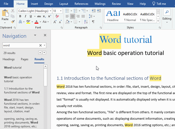 Find Graphics, Tables, Equations, Footnotes/Endnotes, Comments in Word