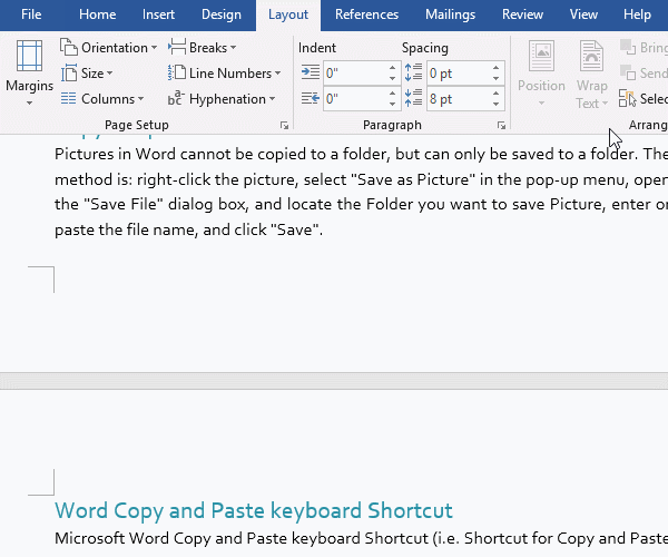 Restart Each Section line numbers in Word